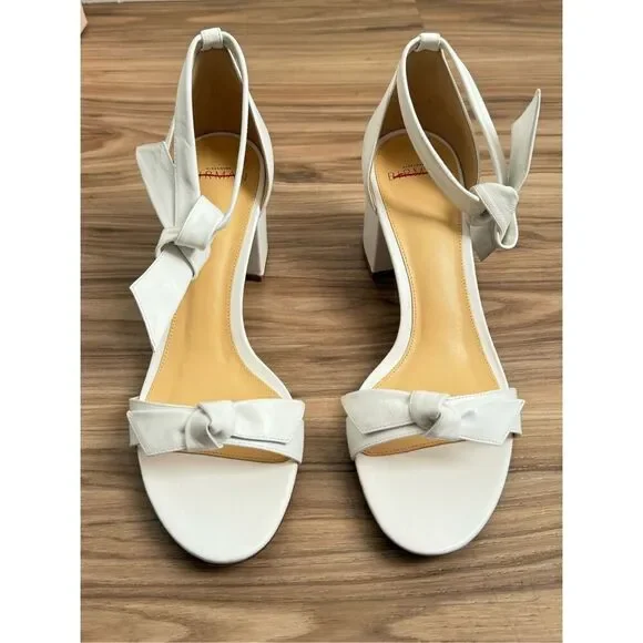 Alexandre Birman Womens Clarita Block Heel Leather Sandals White Size 39 - Picture 10 of 11